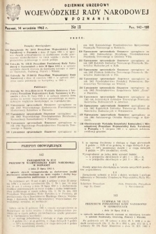 Dziennik Urzędowy Wojewódzkiej Rady Narodowej w Poznaniu. 1963, nr 12