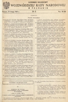 Dziennik Urzędowy Wojewódzkiej Rady Narodowej w Poznaniu. 1969, nr 2