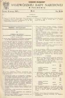 Dziennik Urzędowy Wojewódzkiej Rady Narodowej w Poznaniu. 1969, nr 4