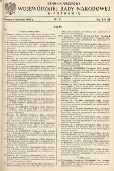 Dziennik Urzędowy Wojewódzkiej Rady Narodowej w Poznaniu. 1969, nr 6