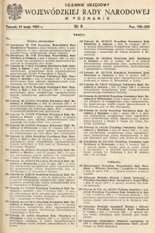 Dziennik Urzędowy Wojewódzkiej Rady Narodowej w Poznaniu. 1969, nr 9
