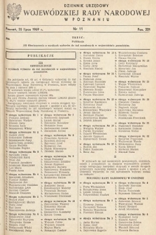 Dziennik Urzędowy Wojewódzkiej Rady Narodowej w Poznaniu. 1969, nr 11