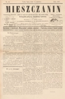 Mieszczanin : organ miast mniejszych i miasteczek : dwutygodnik polityczny, ekonomiczny i społeczny. 1897, nr 12