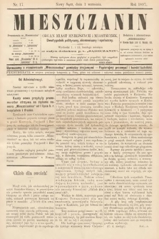 Mieszczanin : organ miast mniejszych i miasteczek : dwutygodnik polityczny, ekonomiczny i społeczny. 1897, nr 17