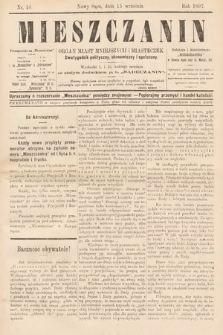Mieszczanin : organ miast mniejszych i miasteczek : dwutygodnik polityczny, ekonomiczny i społeczny. 1897, nr 18