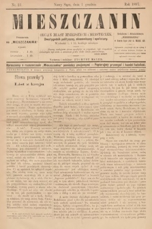 Mieszczanin : organ miast mniejszych i miasteczek : dwutygodnik polityczny, ekonomiczny i społeczny. 1897, nr 23