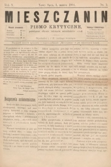 Mieszczanin : pismo krytyczne poświęcone obronie interesów mieszkańców miast. 1904, nr 5