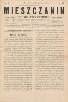 Mieszczanin : pismo krytyczne poświęcone obronie interesów mieszkańców miast. 1904, nr 11