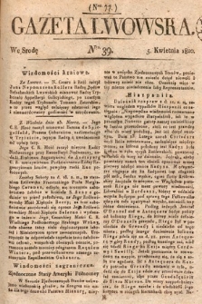 Gazeta Lwowska. 1820, nr 39