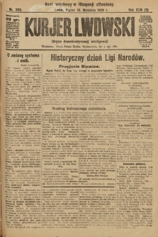 Kurjer Lwowski : organ demokratycznej inteligencji. 1926, nr 209