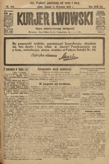 Kurjer Lwowski : organ demokratycznej inteligencji. 1926, nr 210
