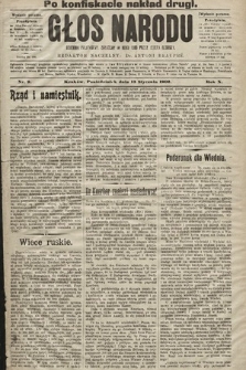 Głos Narodu : dziennik polityczny, założony w roku 1893 przez Józefa Rogosza (wydanie poranne). 1902, nr 9 (po konfiskacie nakład drugi)