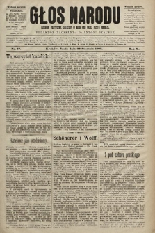 Głos Narodu : dziennik polityczny, założony w roku 1893 przez Józefa Rogosza (wydanie poranne). 1902, nr 17