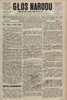 Głos Narodu : dziennik polityczny, założony w roku 1893 przez Józefa Rogosza (wydanie poranne). 1902, nr 33