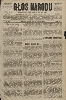 Głos Narodu : dziennik polityczny, założony w roku 1893 przez Józefa Rogosza (wydanie poranne). 1902, nr 44