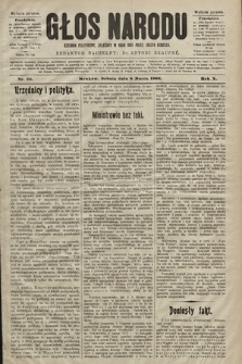 Głos Narodu : dziennik polityczny, założony w roku 1893 przez Józefa Rogosza (wydanie poranne). 1902, nr 56