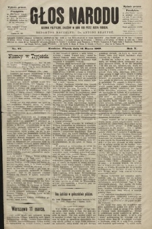 Głos Narodu : dziennik polityczny, założony w roku 1893 przez Józefa Rogosza (wydanie poranne). 1902, nr 61