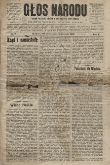Głos Narodu : dziennik polityczny, założony w roku 1893 przez Józefa Rogosza (wydanie wieczorne). 1902, nr 9