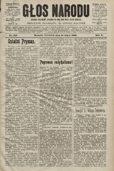 Głos Narodu : dziennik polityczny, założony w roku 1893 przez Józefa Rogosza (wydanie poranne). 1902, nr 168