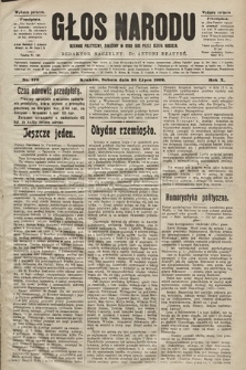 Głos Narodu : dziennik polityczny, założony w roku 1893 przez Józefa Rogosza (wydanie poranne). 1902, nr 170
