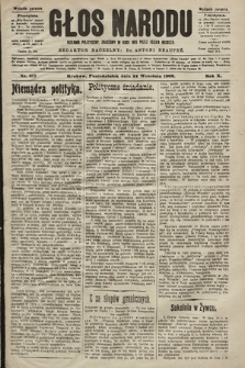 Głos Narodu : dziennik polityczny, założony w roku 1893 przez Józefa Rogosza (wydanie poranne). 1902, nr 217