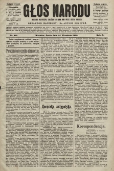 Głos Narodu : dziennik polityczny, założony w roku 1893 przez Józefa Rogosza (wydanie poranne). 1902, nr 219