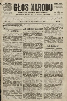 Głos Narodu : dziennik polityczny, założony w roku 1893 przez Józefa Rogosza (wydanie poranne). 1902, nr 222