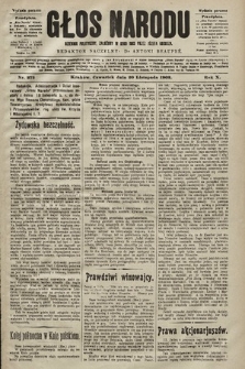 Głos Narodu : dziennik polityczny, założony w roku 1893 przez Józefa Rogosza (wydanie poranne). 1902, nr 275