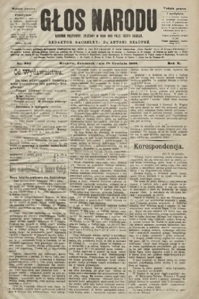 Głos Narodu : dziennik polityczny, założony w roku 1893 przez Józefa Rogosza (wydanie poranne). 1902, nr 302