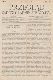 Przegląd Sądowy i Administracyjny. 1876, nr 11