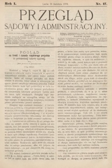 Przegląd Sądowy i Administracyjny. 1876, nr 17