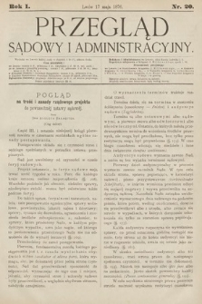 Przegląd Sądowy i Administracyjny. 1876, nr 20