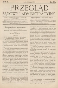 Przegląd Sądowy i Administracyjny. 1876, nr 21