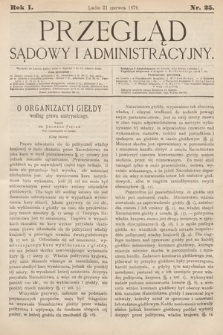 Przegląd Sądowy i Administracyjny. 1876, nr 25
