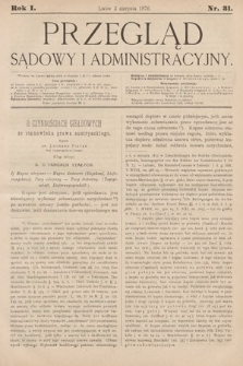 Przegląd Sądowy i Administracyjny. 1876, nr 31