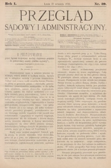 Przegląd Sądowy i Administracyjny. 1876, nr 39