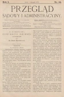Przegląd Sądowy i Administracyjny. 1876, nr 44