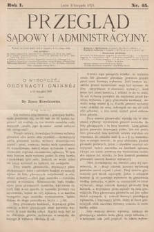 Przegląd Sądowy i Administracyjny. 1876, nr 45