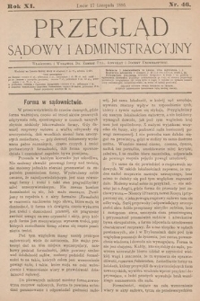 Przegląd Sądowy i Administracyjny. 1886, nr 46
