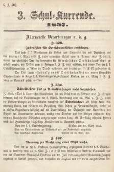 Schul-Kurrende. 1857, kurenda 3