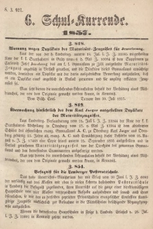 Schul-Kurrende. 1857, kurenda 6