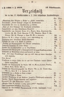 Schul-Kurrende. 1858, Verzeichnis