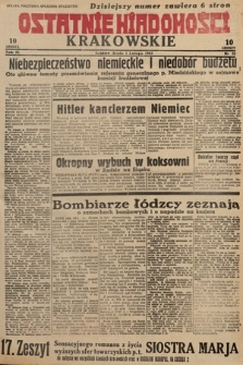 Ostatnie Wiadomości Krakowskie. 1933, nr 32
