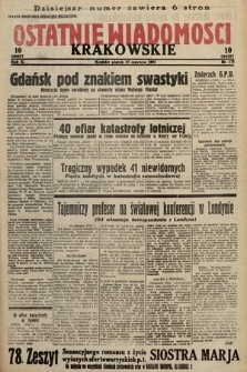 Ostatnie Wiadomości Krakowskie. 1933, nr 172