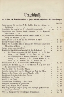 Schul-Kurrende. 1859, Verzeichnis