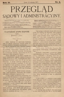 Przegląd Sądowy i Administracyjny. 1877, nr 5