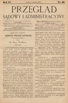 Przegląd Sądowy i Administracyjny. 1877, nr 36