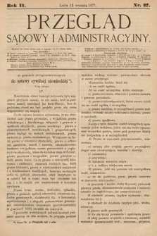 Przegląd Sądowy i Administracyjny. 1877, nr 37