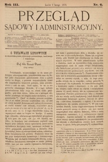 Przegląd Sądowy i Administracyjny. 1878, nr 6