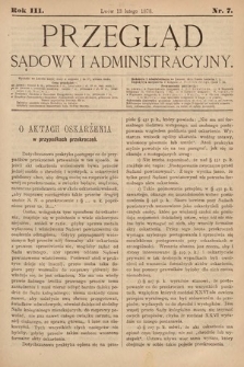 Przegląd Sądowy i Administracyjny. 1878, nr 7